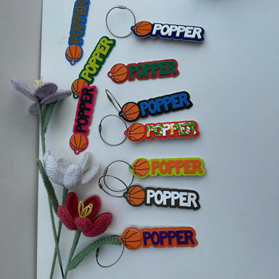 Custom Basketball Name Keychain: Personalized Sports Bag Tag
