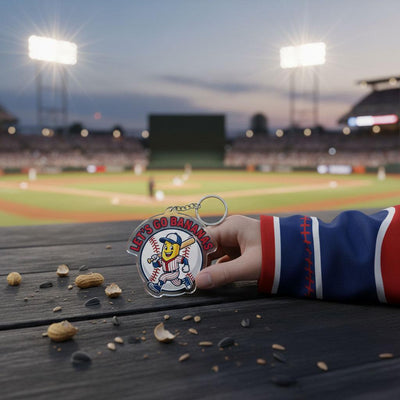 Funny Baseball Keychain, Cute Baseball Fan Keychain, Baseball Bag Charm, Acrylic Baseball Keychain, Baseball Lover Gift
