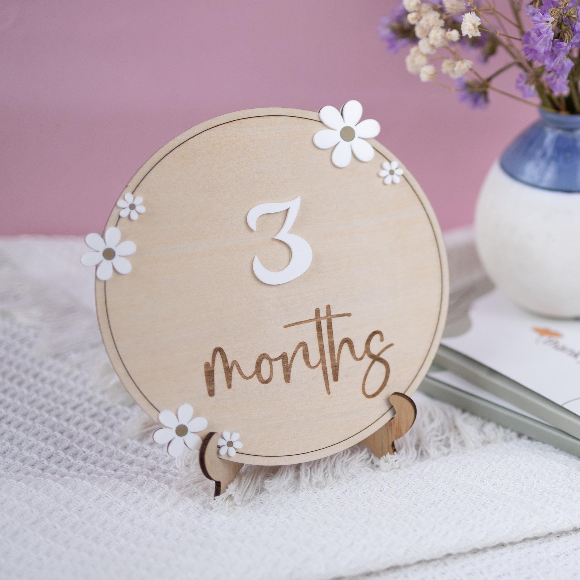 Baby Monthly Milestone Sign, Baby Photo Prop, Baby Girl Month Milestone, Monthly Milestone Photo, Monthly Milestone Sign, Milestone Marker