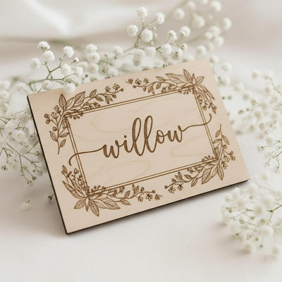 Personalized Wooden Baby Name Sign, Nursery Name Announcement Decor