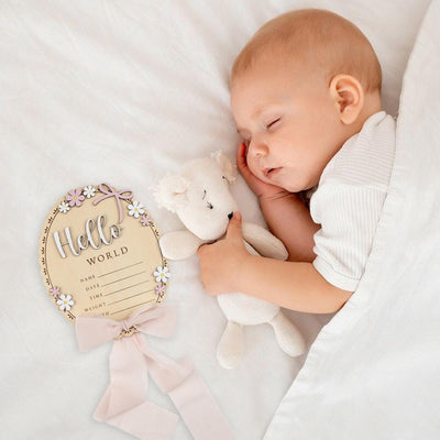 Daisy Hello World Birth Announcement, Daisy Hello World Birth Announcement, Baby Name Birth Stats Sign Girl, Baby Girl Name Sign, Baby Girl