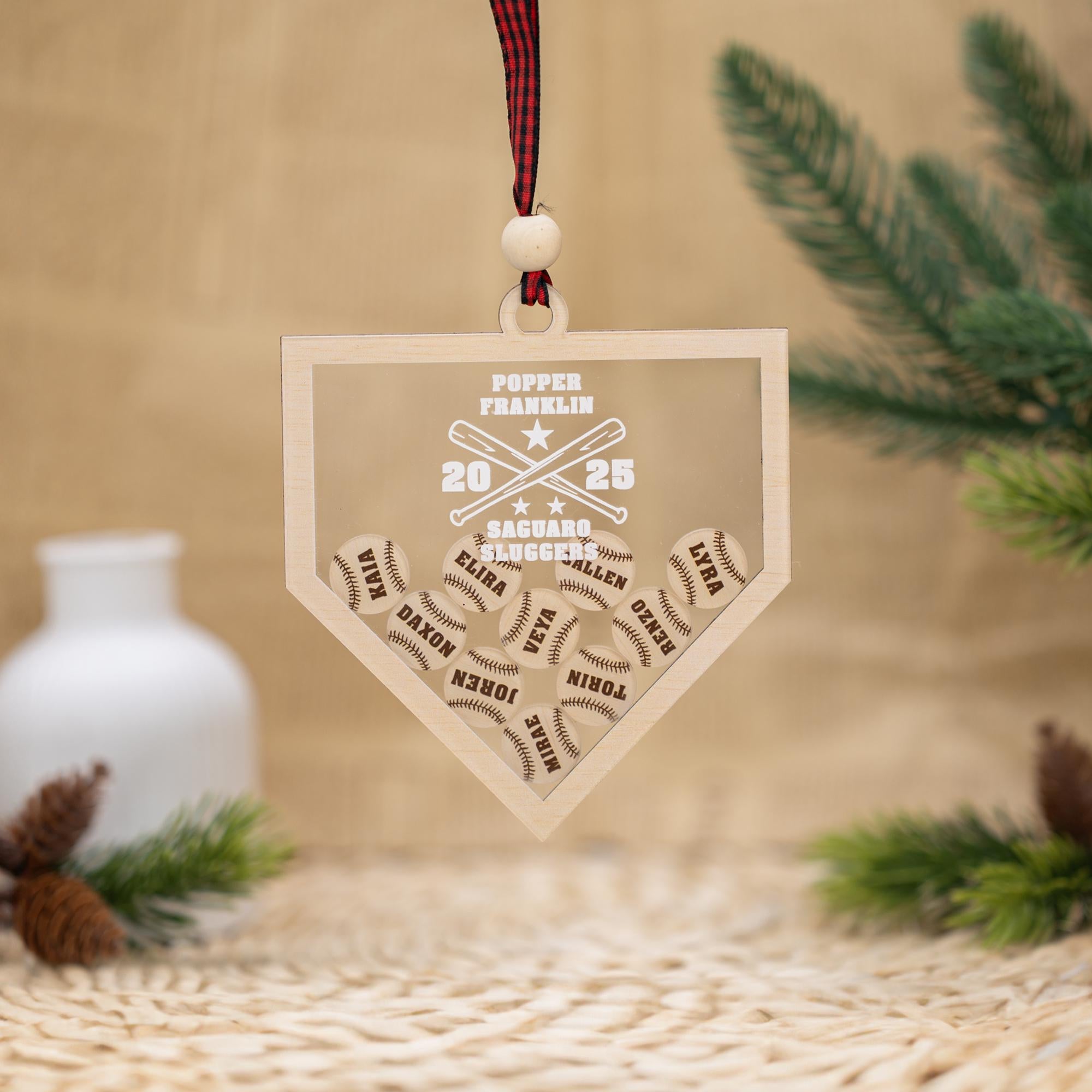 Personalized Baseball Team Ornament, Sports Christmas Ornament, Baseball Gifts For Coach, Baseball Ornament, Baseball Gifts For Players