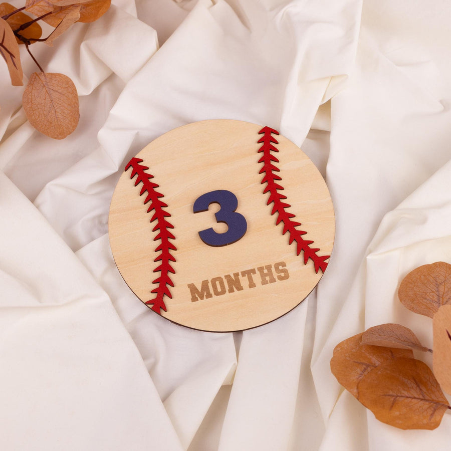 Baseball Baby Milestone Discs, Monthly Milestone Discs for Baby Photos, Monthly Milestone Markers, Baby Monthly Milestones, Gift for Newborn