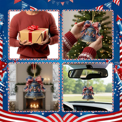 Semiquincentennial Gift 2026 USA 250th Anniversary Ornament Liberty Bell Hanging Pendant Patriotic Eagle Proud American Decor