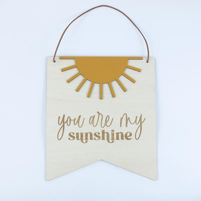 You Are My Sunshine Wall Art, Pennant Sign, Boho Nursery Decor, Baby Bedroom Decor, Nursery Decor, Baby Room Decor Nature, Baby Wall Art