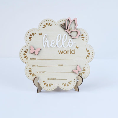 Personalized Baby Announcement Sign with Birth Stats, Birth Stat Sign, Name Announcement Sign, Hello World, Name Reveal, Sign For Hospital