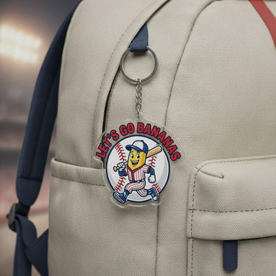 Funny Baseball Keychain, Cute Baseball Fan Keychain, Baseball Bag Charm, Acrylic Baseball Keychain, Baseball Lover Gift