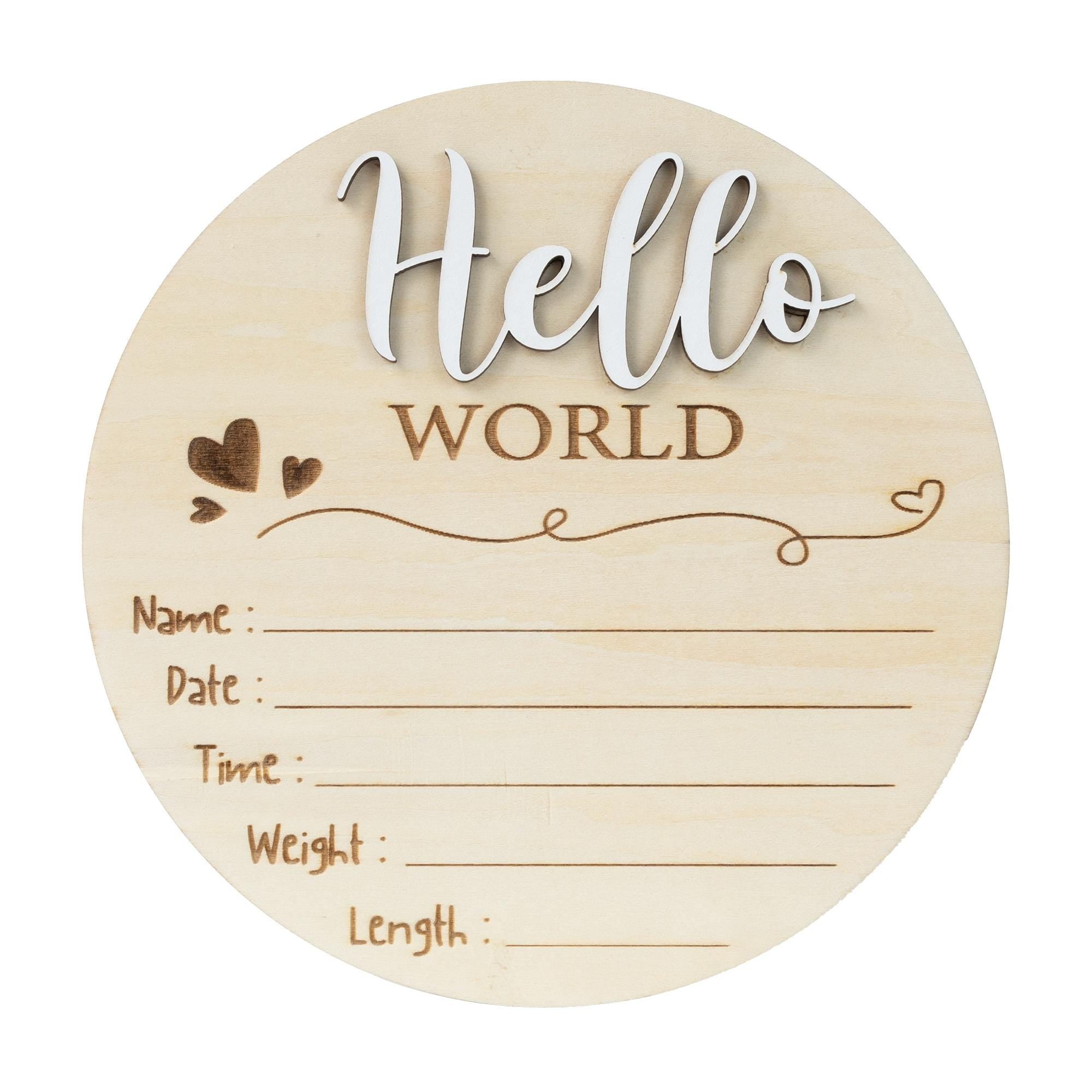 Baby Stat Sign, Hello World Birth Announcement, Hello World Baby Announcement Sign, Custom Newborn Name Sign, Baby Birth Stats Sign