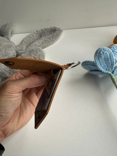 Personalized Hidden Photo Keyring, Leather Picture Gift