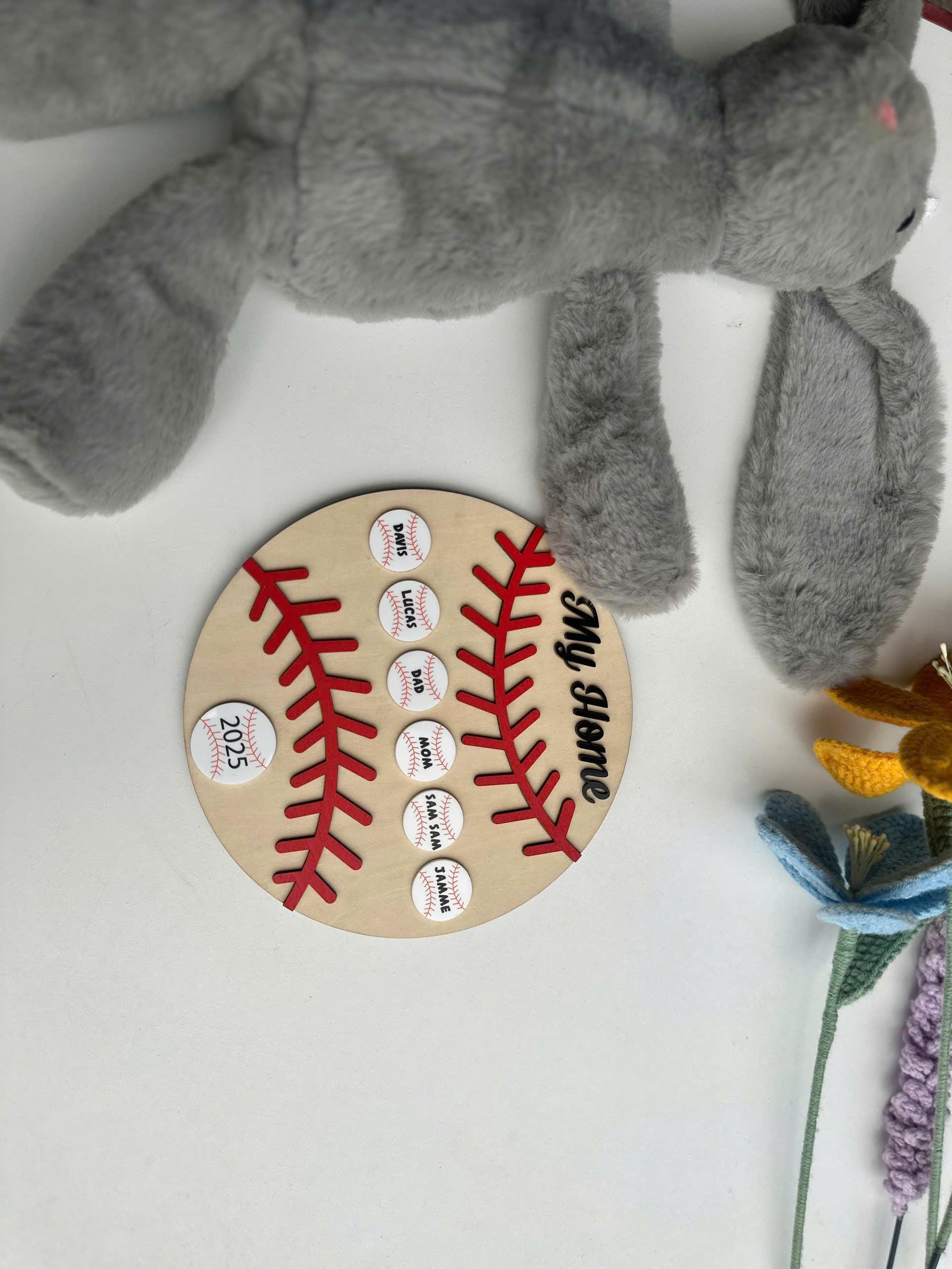 Personalized Baseball Desk Decor, Custom Team Gift