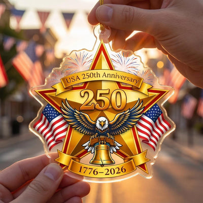 USA 250th Anniversary Ornament, Semiquincentennial Eagle Gift, 1776-2026 Car Hanging Accessory, America 250th Birthday Decor