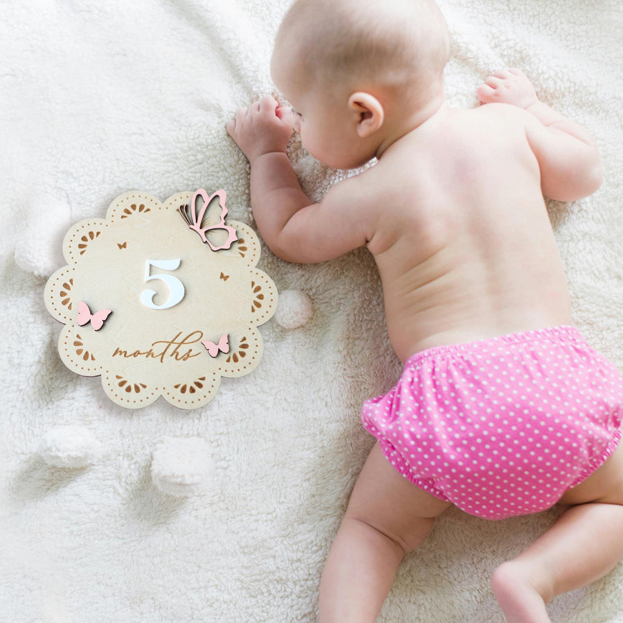 Baby Girl Monthly Milestone, Baby Girl Sign, Butterfly Baby Girl Milestone Card, Baby Shower Months, Baby Milestone Sign, Baby Photo Prop