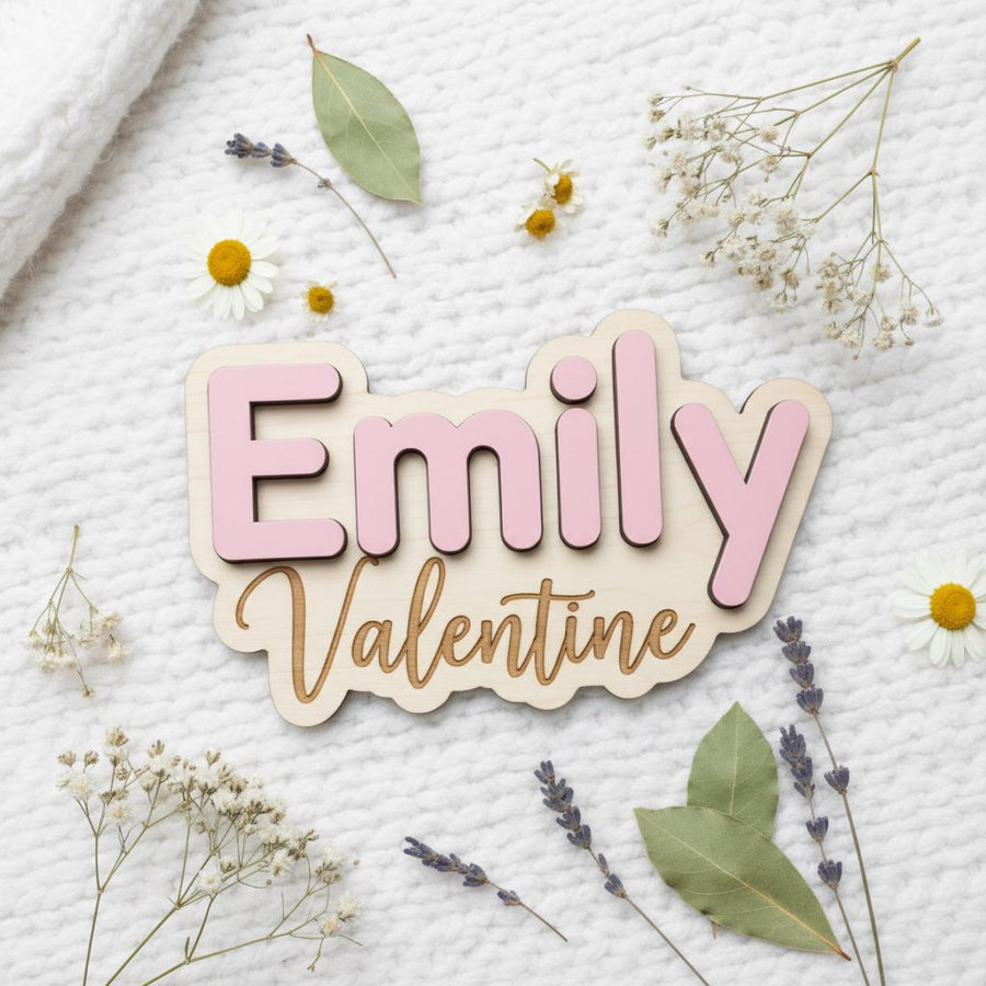 Custom Baby Name Sign, Personalized Baby Name Sign, Custom Baby Name Plaque, Nursery Name Sign, Baby Girl Room Decor, Newborn Name Sign