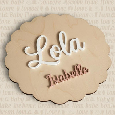 Personalized Baby Name Sign, Wooden Nursery Name Plaque, Sign for Hospital, Baby Name Reveal