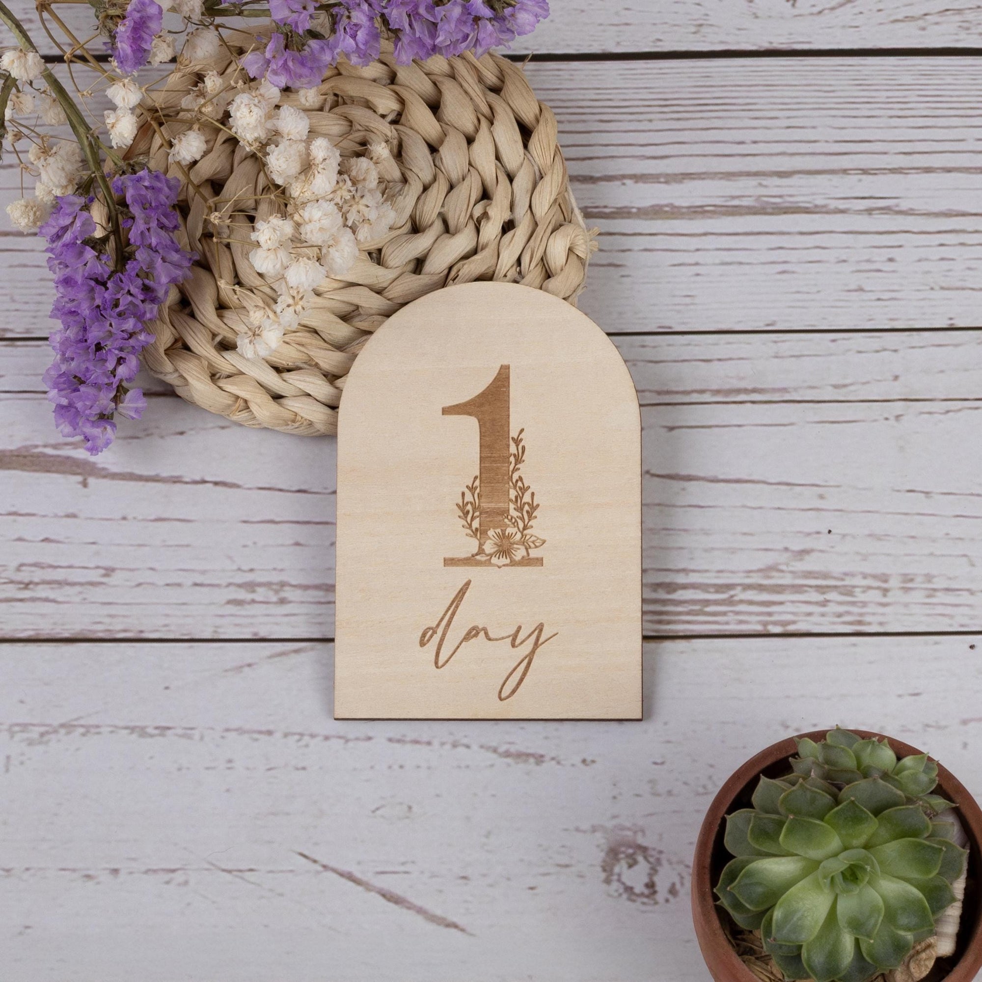 Baby Milestone Set, Monthly Milestones, Hello World Milestone Cards, Newborn Gift, Baby Shower Gift, Wooden Baby Monthly Milestone Markers