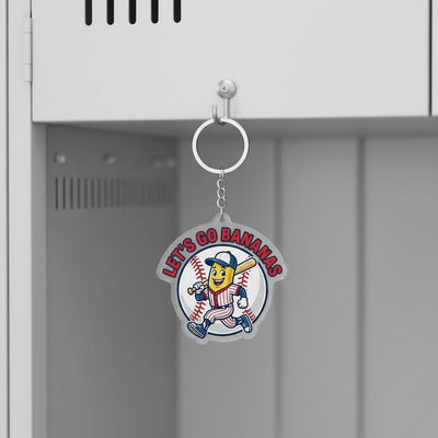Funny Baseball Keychain, Cute Baseball Fan Keychain, Baseball Bag Charm, Acrylic Baseball Keychain, Baseball Lover Gift