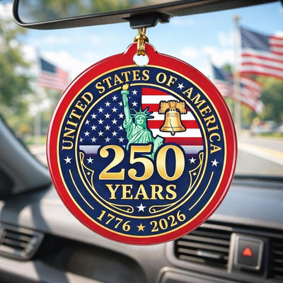 United States 250 Years Ornament, Semiquincentennial Official Style Gift, 1776-2026 Liberty Bell Decor, America 250th Keepsake