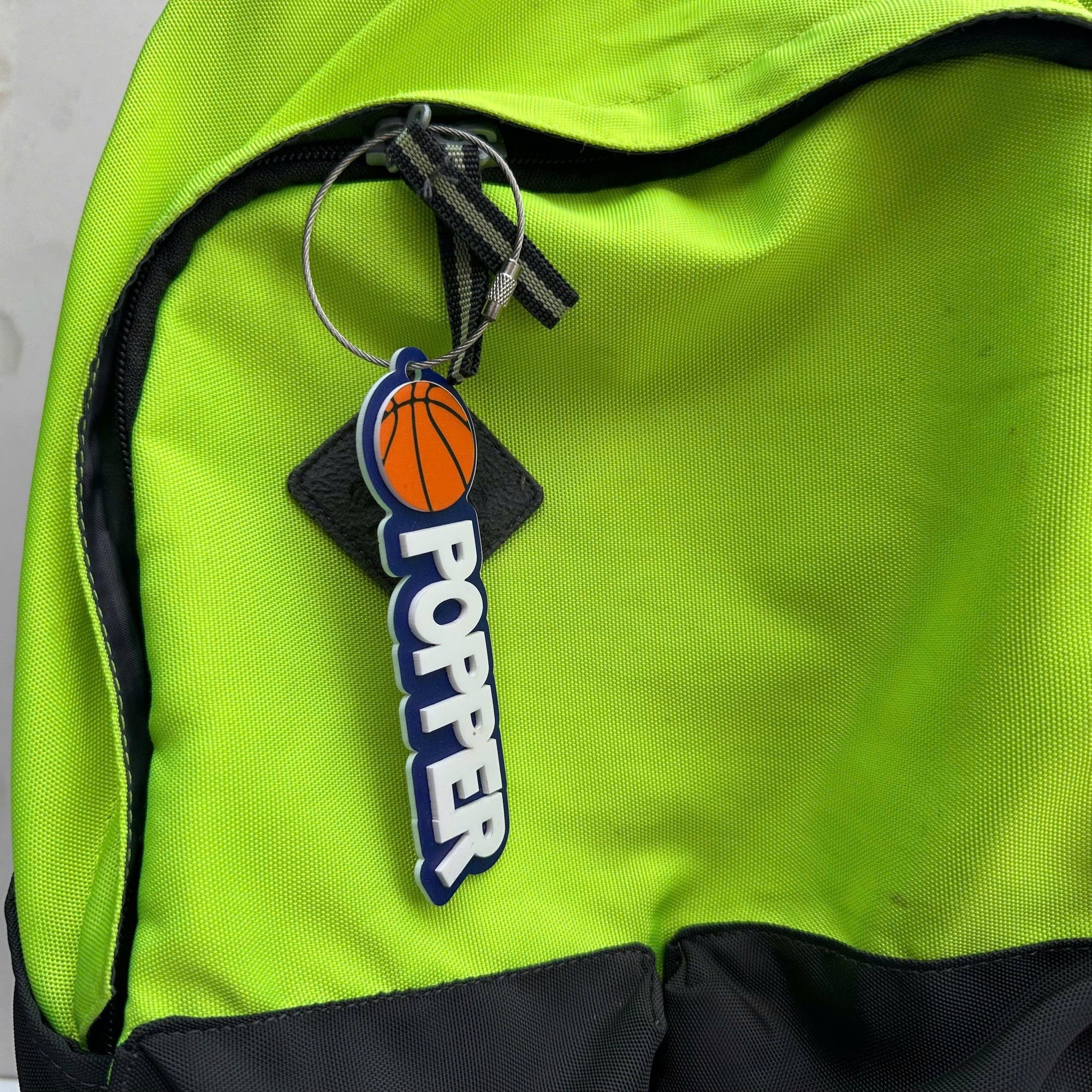 Custom Basketball Name Keychain: Personalized Sports Bag Tag