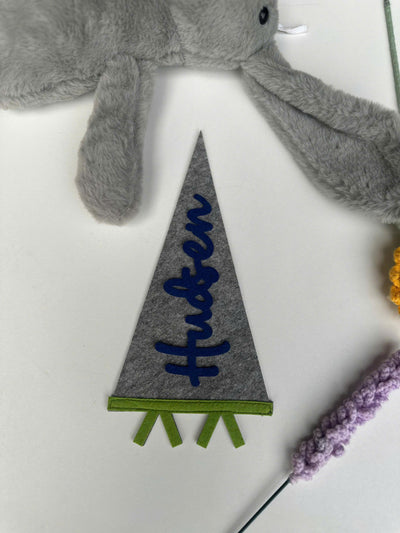 Custom Felt Name Flag: Personalized Nursery Decor