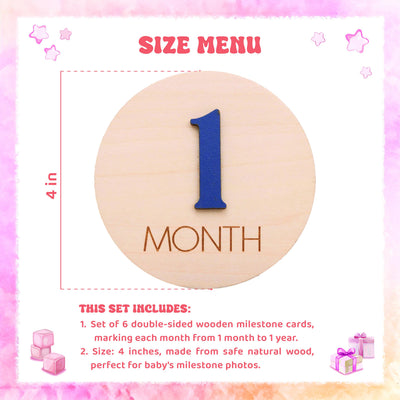 Monthly Milestone Discs Infant Pictures, Monthly Milestone Markers Wood, Monthly Milestone Cards Baby,Monthly Sign For Baby,Baby Shower Gift