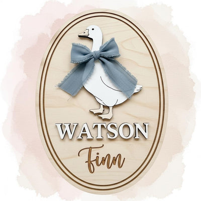 Personalized Baby Name Wood Sign, Hello World Nursery Decor
