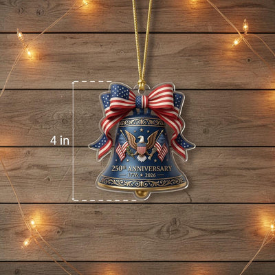 Semiquincentennial Gift 2026 USA 250th Anniversary Ornament Liberty Bell Hanging Pendant Patriotic Eagle Proud American Decor