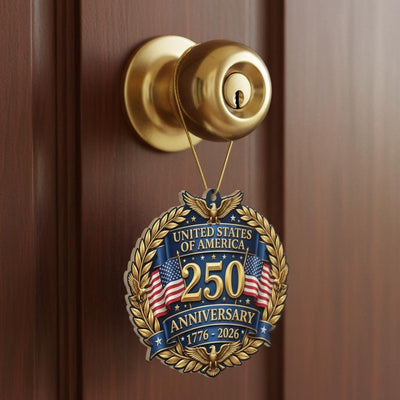 United States 250th Ornament, Semiquincentennial Eagle Medallion, 1776-2026 Patriotic Anniversary Gift, USA 250 Years Decor