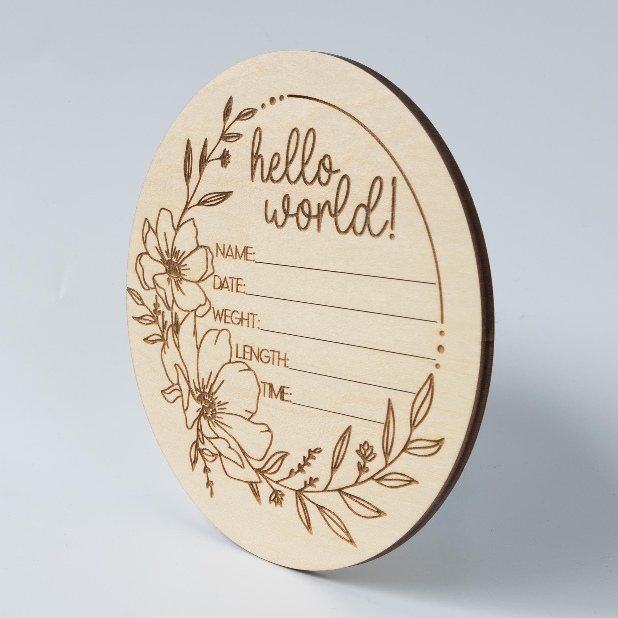 Wildflower Birth Stat Sign, Nursery Sign Decor, Monthly Milestone, Baby Shower Decor, Baby Photo Prop, Hospital Newborn Signs, Nursery Decor