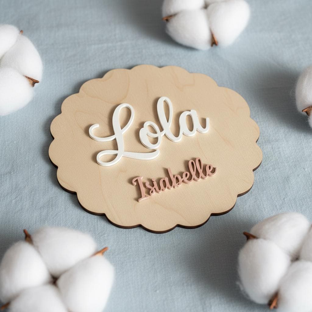 Personalized Baby Name Sign, Wooden Nursery Name Plaque, Sign for Hospital, Baby Name Reveal