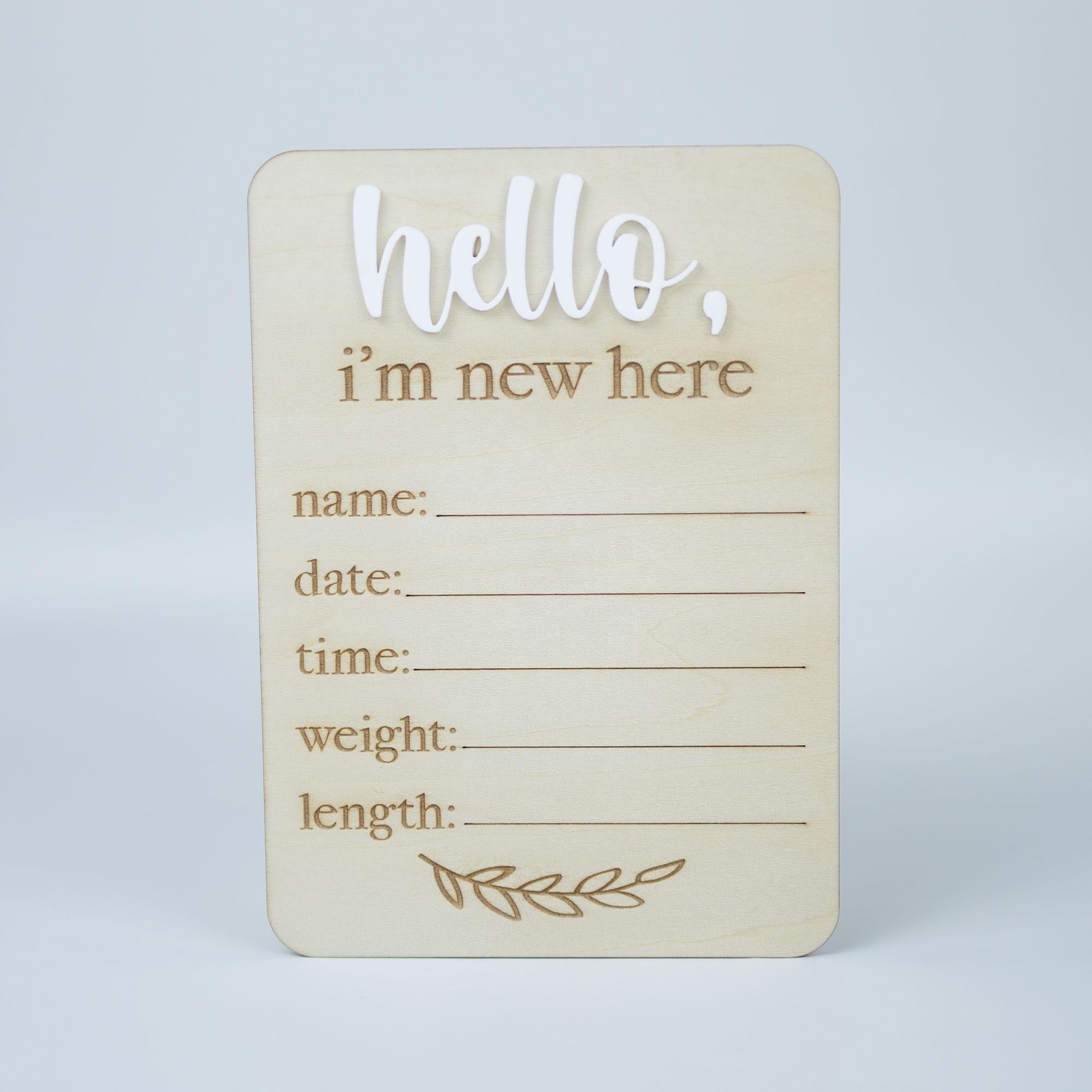 Birth Announcement Sign, I'm New Here Sign, Baby Stat Sign, Birth Announcement Sign For Hospital, Baby Announcement Name Sign For Hospital