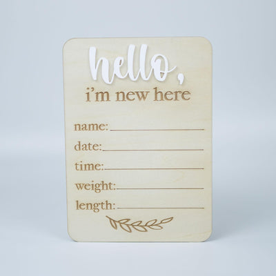 Birth Announcement Sign, I'm New Here Sign, Baby Stat Sign, Birth Announcement Sign For Hospital, Baby Announcement Name Sign For Hospital