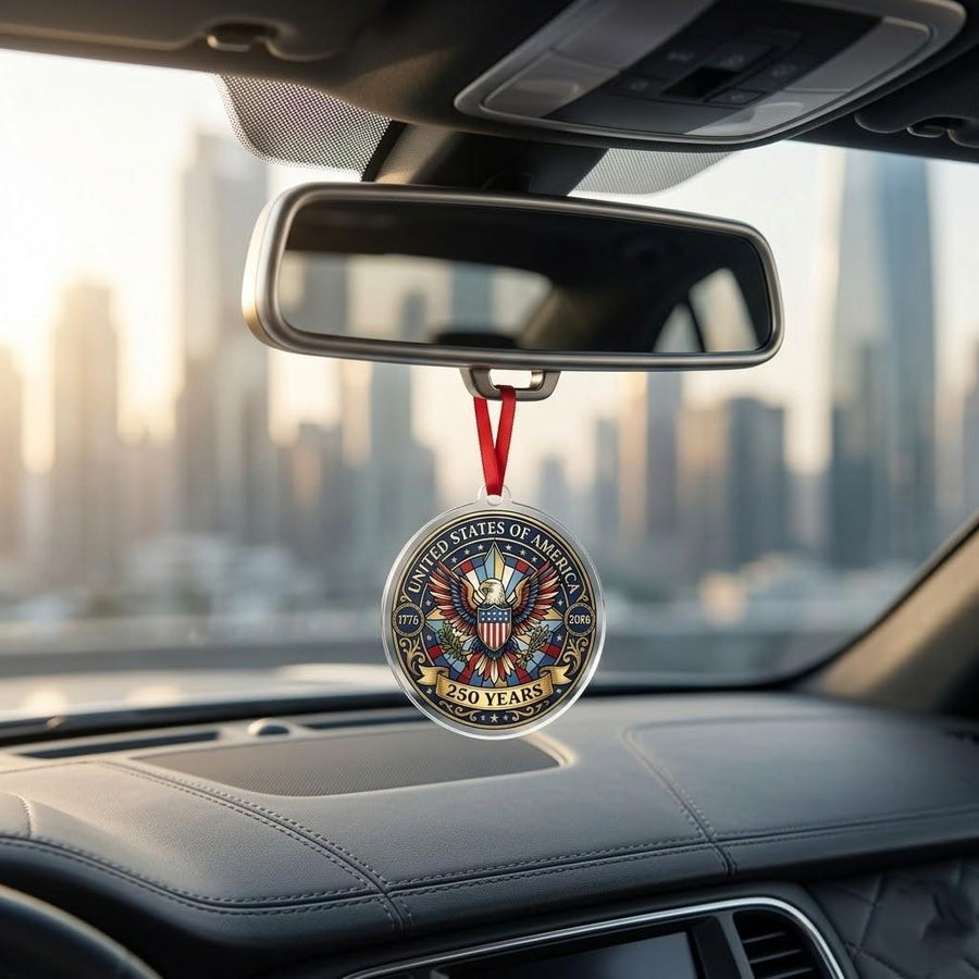 United States 250th Ornament, Great Seal Eagle Emblem, 1776-2026 Patriotic Anniversary Gift, USA 250 Years Decor, America Birthday
