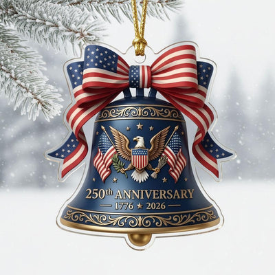 Semiquincentennial Gift 2026 USA 250th Anniversary Ornament Liberty Bell Hanging Pendant Patriotic Eagle Proud American Decor