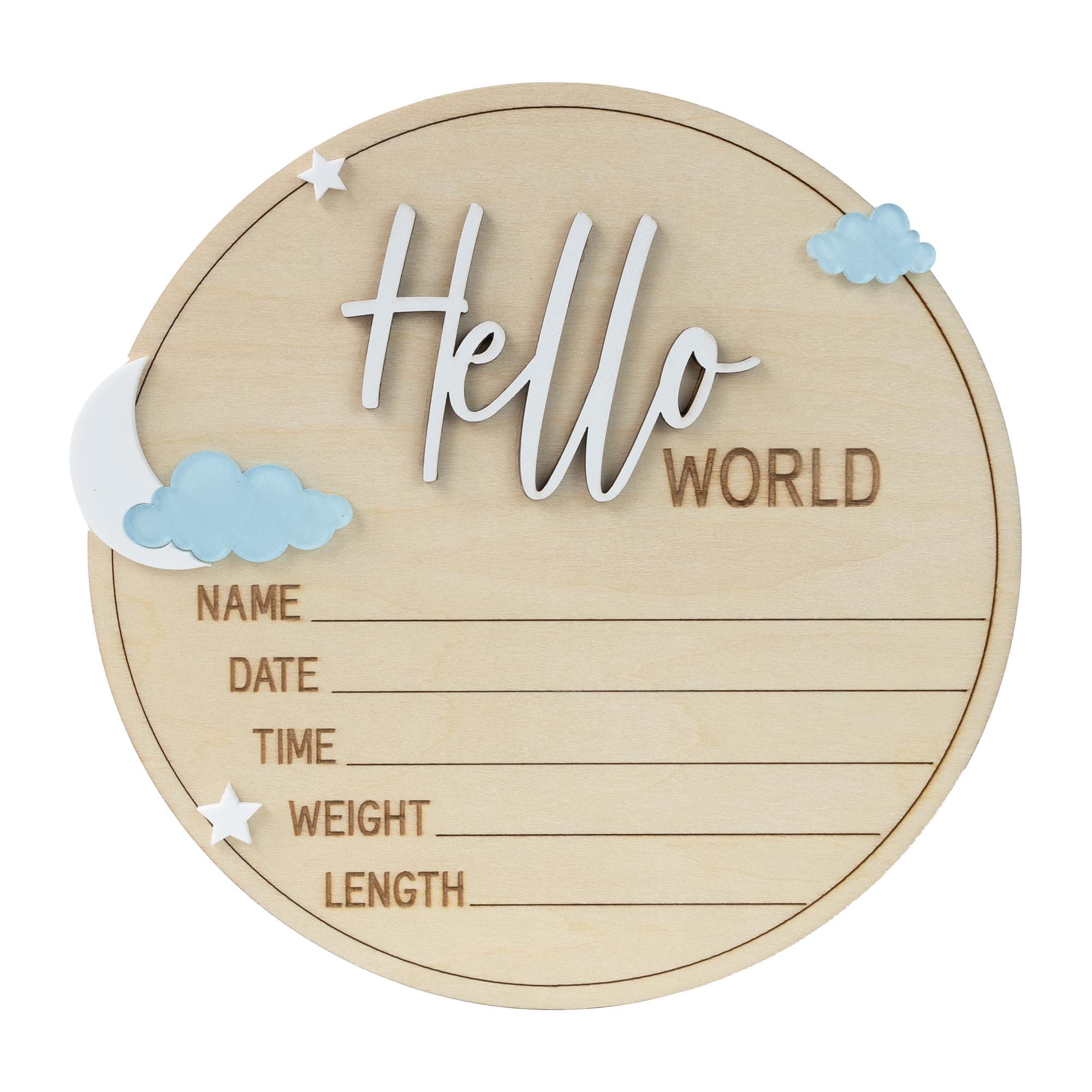 Moon Birth Announcement, Stars Baby Birth Announcement, Arched Wooden Birth Announcement, Hospital Birth Announcement Sign, Baby Birth Name