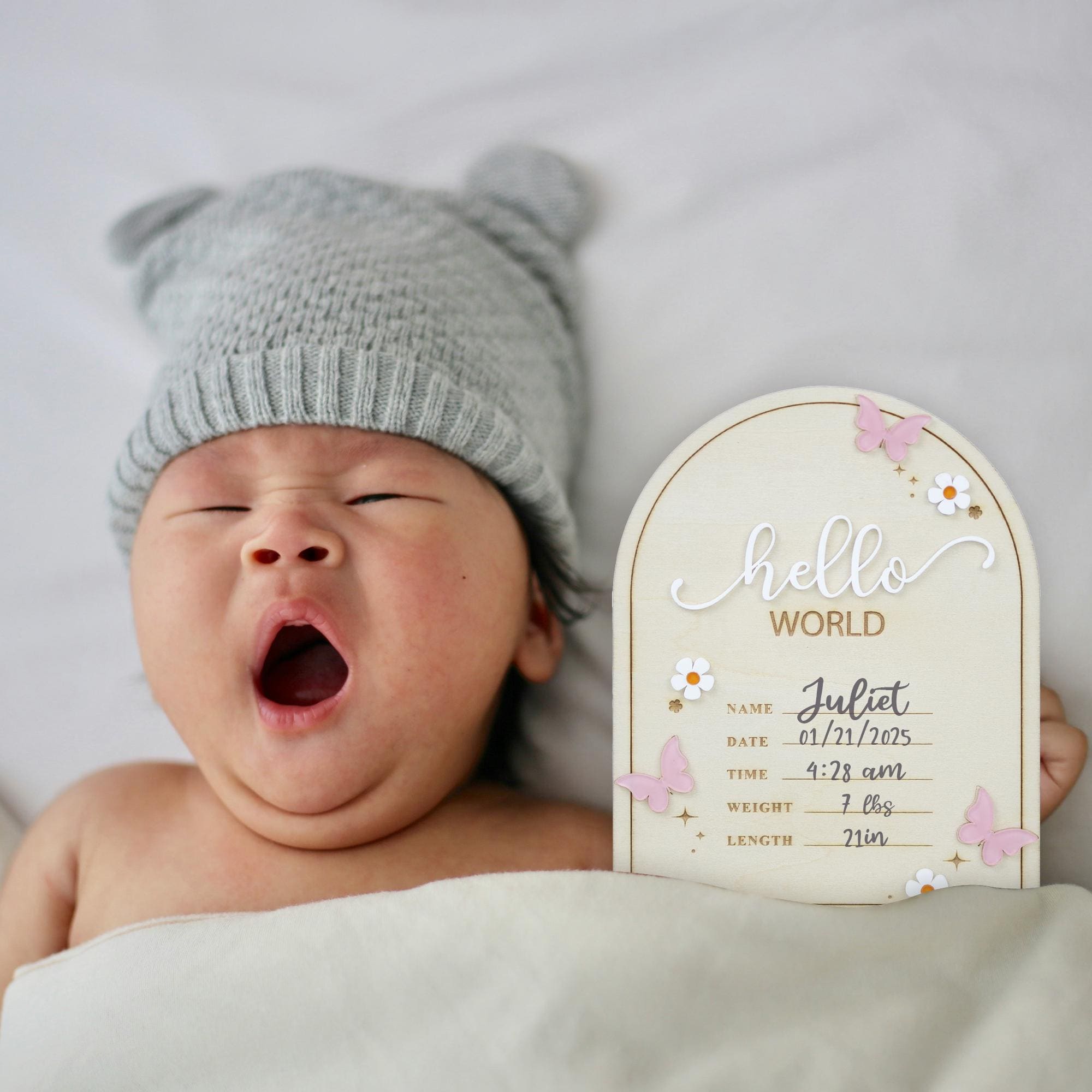 Hello World Newborn Sign, Baby Announcement Sign, Baby Sign For Hospital, Welcome Baby Sign, Baby Sign For Hospital, Gender Neutral Sign