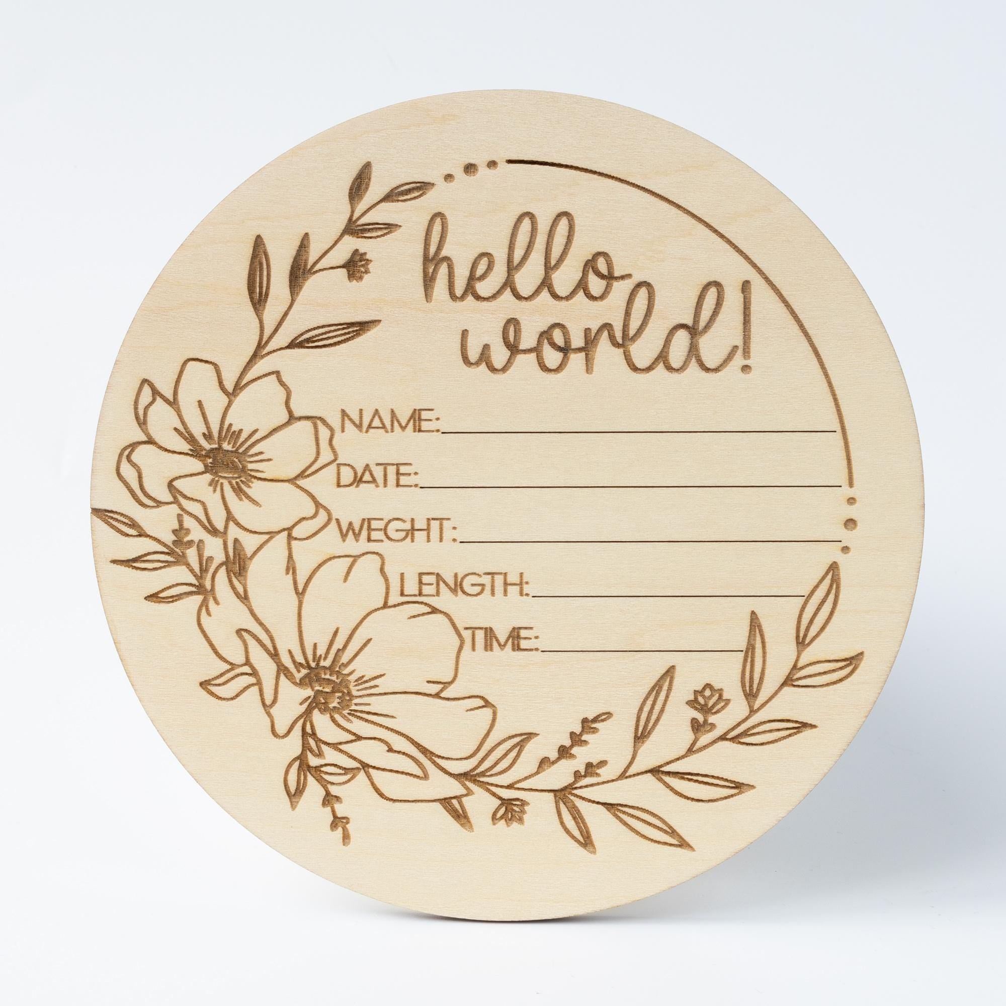 Wildflower Birth Stat Sign, Nursery Sign Decor, Monthly Milestone, Baby Shower Decor, Baby Photo Prop, Hospital Newborn Signs, Nursery Decor