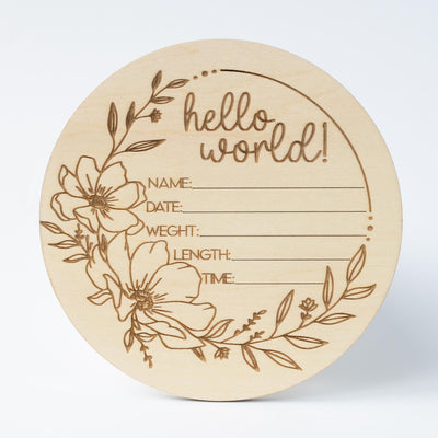 Wildflower Birth Stat Sign, Nursery Sign Decor, Monthly Milestone, Baby Shower Decor, Baby Photo Prop, Hospital Newborn Signs, Nursery Decor