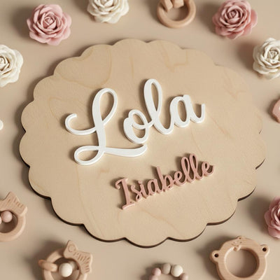 Personalized Baby Name Sign, Wooden Nursery Name Plaque, Sign for Hospital, Baby Name Reveal