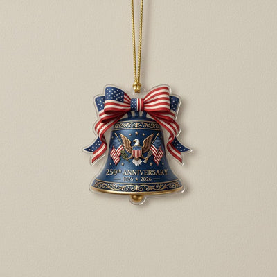 Semiquincentennial Gift 2026 USA 250th Anniversary Ornament Liberty Bell Hanging Pendant Patriotic Eagle Proud American Decor