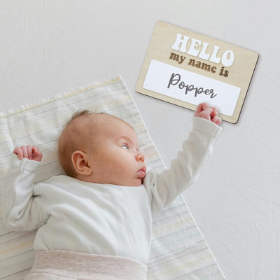Hello My Name Is Birth Sign, Baby Name Reveal, Baby Name Sign, Birth Announcement, Hospital Name Sign, Baby Name Announcement, Nursery Decor