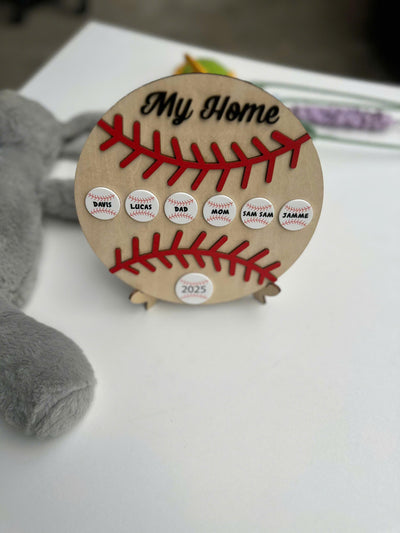 Personalized Baseball Desk Decor, Custom Team Gift