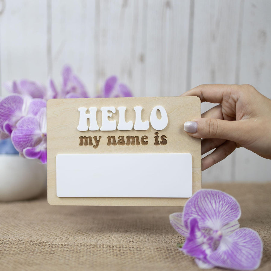 Hello My Name Is Birth Sign, Baby Name Reveal, Baby Name Sign, Birth Announcement, Hospital Name Sign, Baby Name Announcement, Nursery Decor