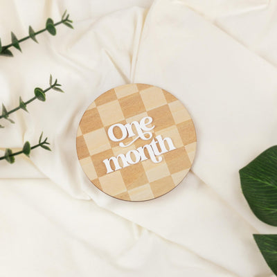 Baby Milestone Set, Monthly Milestone Disc Set, Baby Monthly Milestone Cards, 3D Baby Photo Prop Set, Baby Shower Gift, Newborn Keepsake
