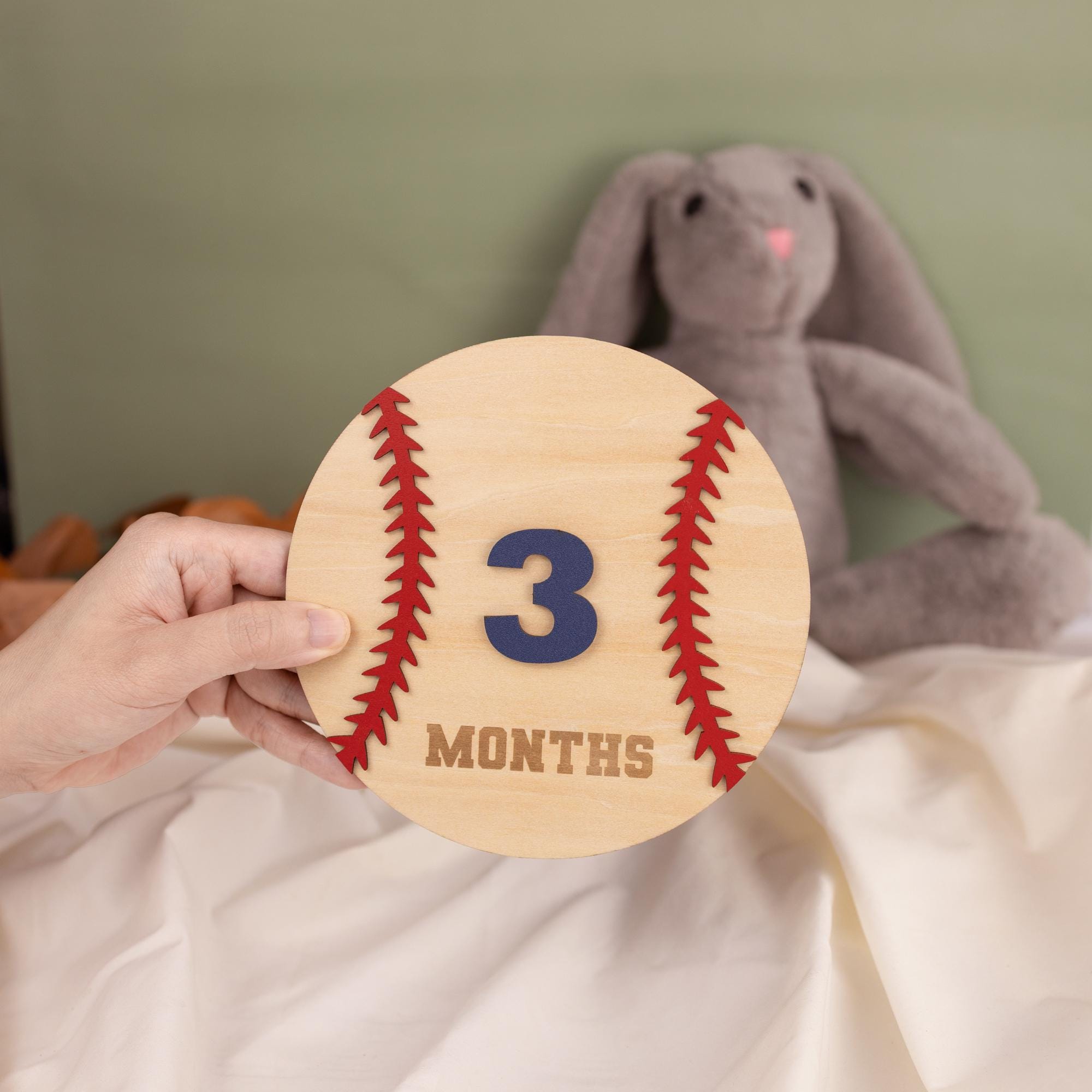 Baseball Baby Milestone Discs, Monthly Milestone Discs for Baby Photos, Monthly Milestone Markers, Baby Monthly Milestones, Gift for Newborn