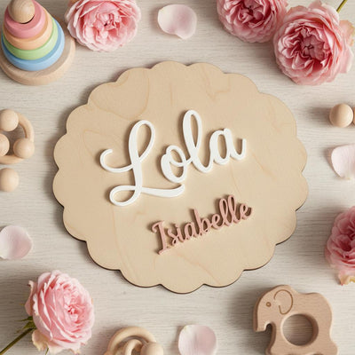 Personalized Baby Name Sign, Wooden Nursery Name Plaque, Sign for Hospital, Baby Name Reveal