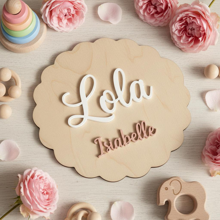 Personalized Baby Name Sign, Wooden Nursery Name Plaque, Sign for Hospital, Baby Name Reveal