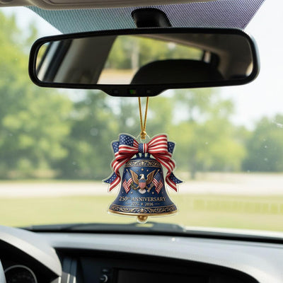 Semiquincentennial Gift 2026 USA 250th Anniversary Ornament Liberty Bell Hanging Pendant Patriotic Eagle Proud American Decor
