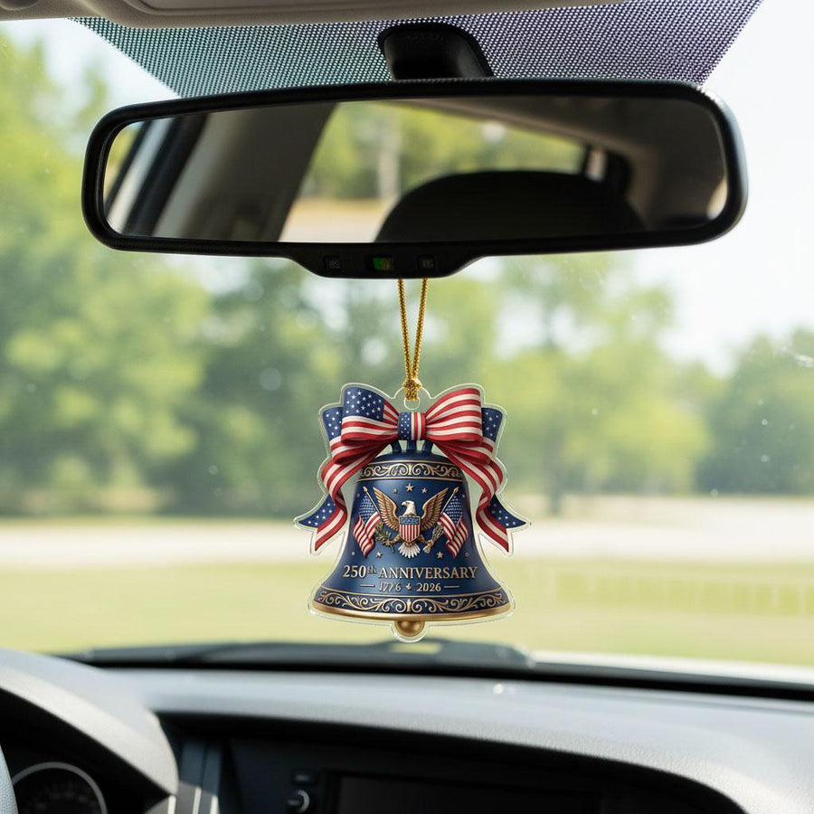 Semiquincentennial Gift 2026 USA 250th Anniversary Ornament Liberty Bell Hanging Pendant Patriotic Eagle Proud American Decor