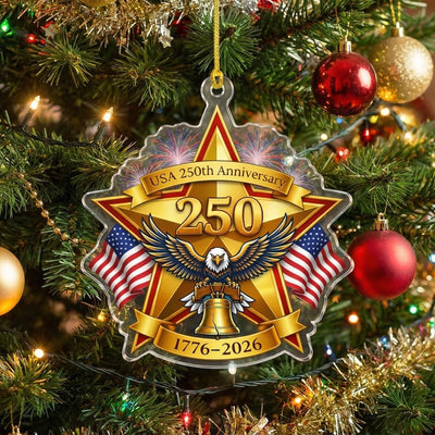 USA 250th Anniversary Ornament, Semiquincentennial Eagle Gift, 1776-2026 Car Hanging Accessory, America 250th Birthday Decor