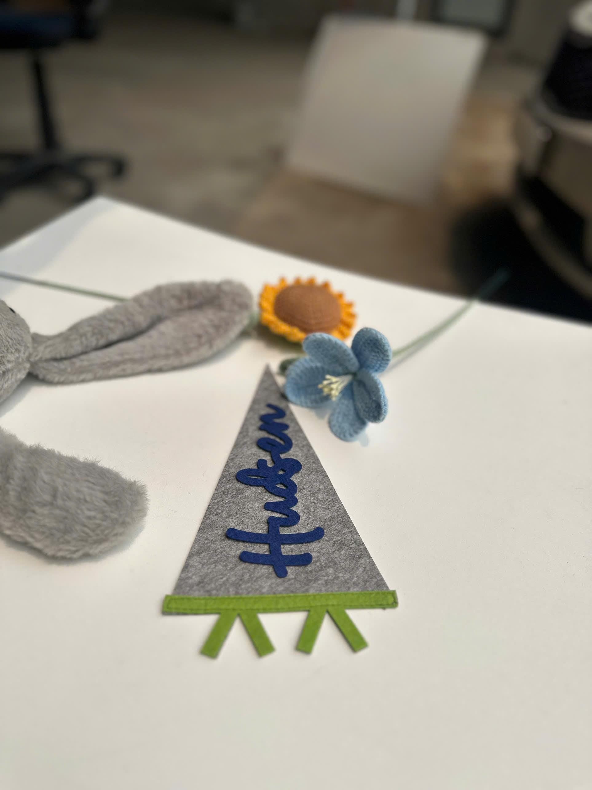 Custom Felt Name Flag: Personalized Nursery Decor